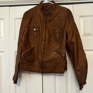 Sophie Max Brown Leather Jacket size large